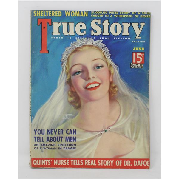 1930S TRUE STORY MAGAZINE PAINTED COVER ART