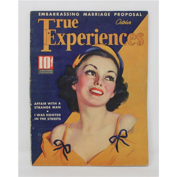 1930S TRUE EXPERIENCES MAGAZINE EARY PAINTED