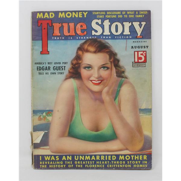 1949S TRUE STORY MAGAZINE PAINTED COVER ART