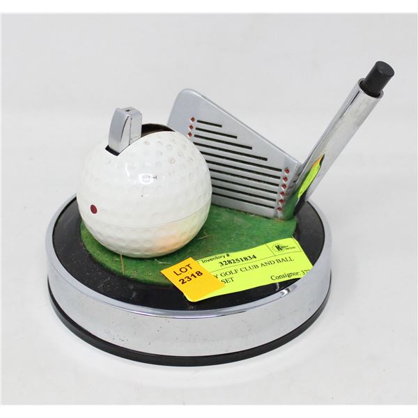 NOVELTY GOLF CLUB AND BALL LIGHTER SET