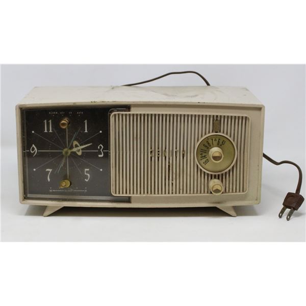 1950S ZENITH MID CENTURY MODERN CLOCK RADIO