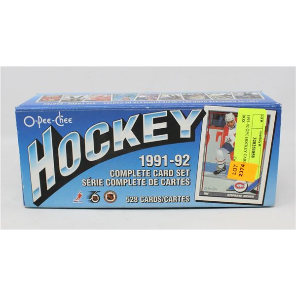 1991-92 OPC HOCKEY CARD SET IN BOX