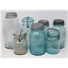 Image 1 : BOX OF ANTIQUE MASON JARS