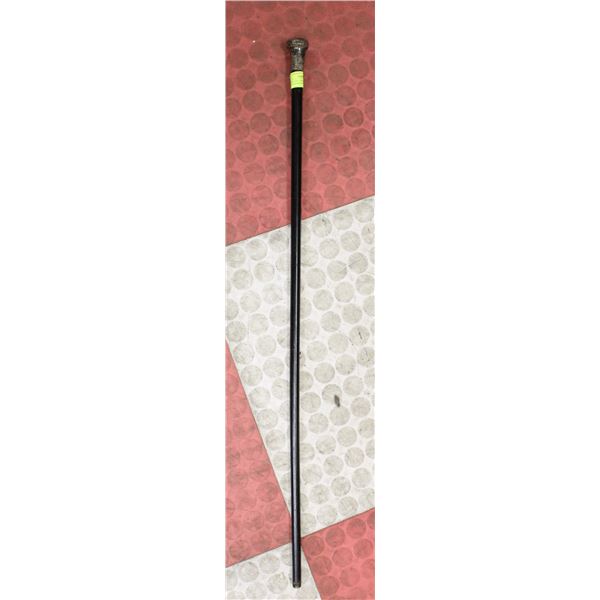 1800S SILVER CAPPED GENTLEMANâ€™S WALKING STICK
