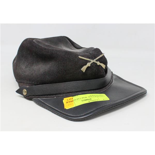 LEATHER CIVIL WAR CAP REPLICA ADJUSTABLE