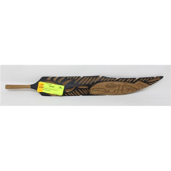 WEST COAST CARVED AGLE FEATHER SIGNED