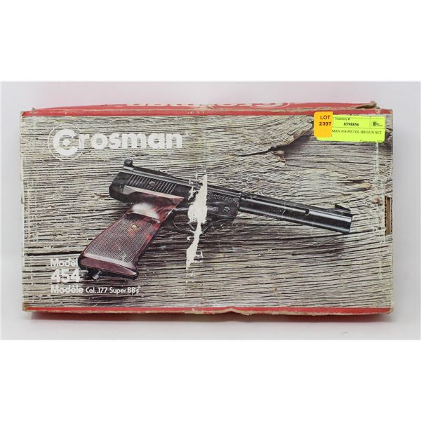 CROSSMAN 454 PISTOL BB GUN SET IN BOX