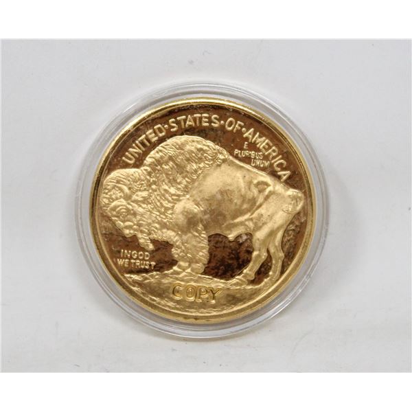 2008 24K PURE GOLD CLAD $50 USD COIN COPY W COA