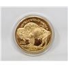 Image 1 : 2008 24K PURE GOLD CLAD $50 USD COIN COPY W COA