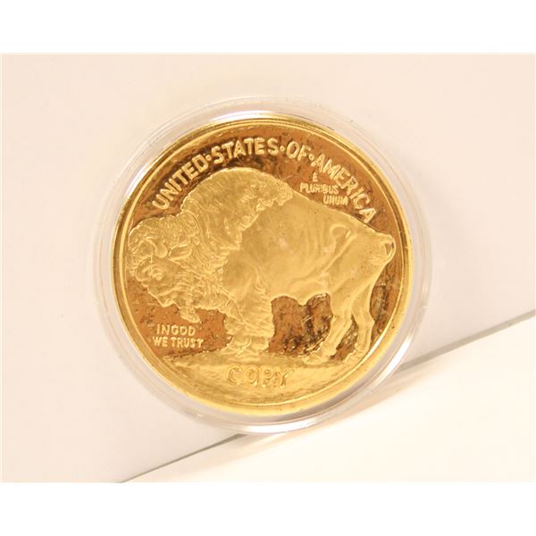 2008 24K PURE GOLD CLAD $50 USD COIN COPY W COA