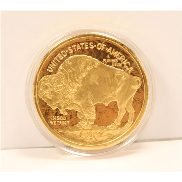 2008 24K PURE GOLD CLAD $50 USD COIN COPY W COA