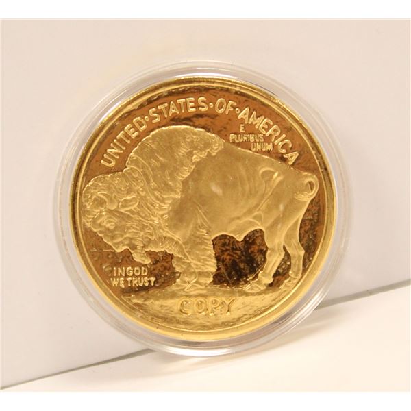 2008 24K PURE GOLD CLAD $50 USD COIN COPY W COA