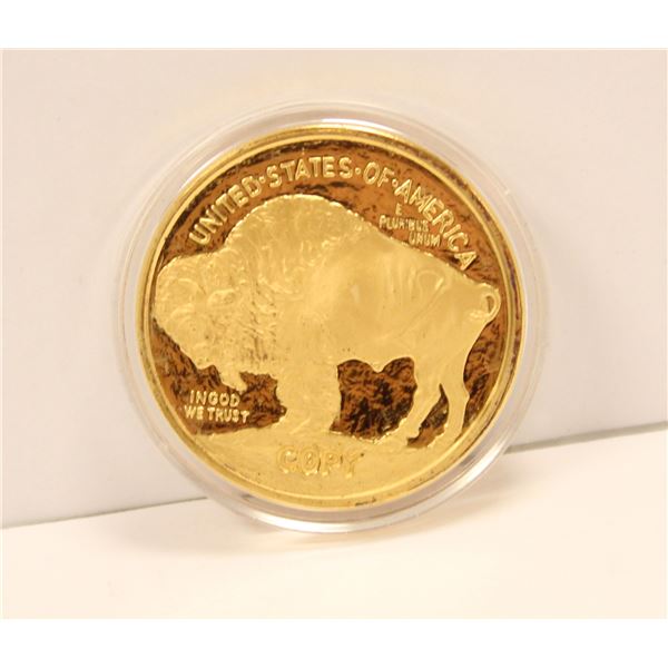 2008 24K PURE GOLD CLAD $50 USD COIN COPY W COA