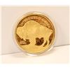Image 1 : 2008 24K PURE GOLD CLAD $50 USD COIN COPY W COA