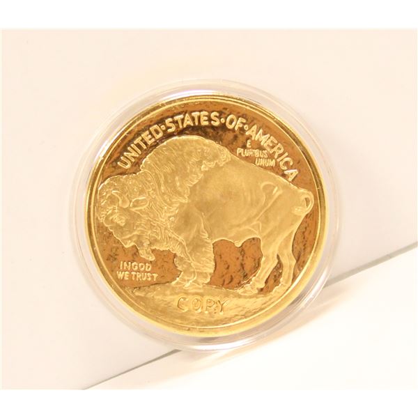 2008 24K PURE GOLD CLAD $50 USD COIN COPY W COA