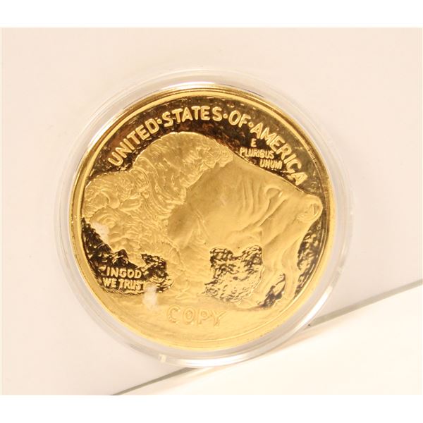 2007 24K PURE GOLD CLAD $50 USD COIN COPY W COA