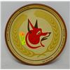 Image 1 : VINTAGE FOX HEAD BEER ADVERTISING SIGN TRAY