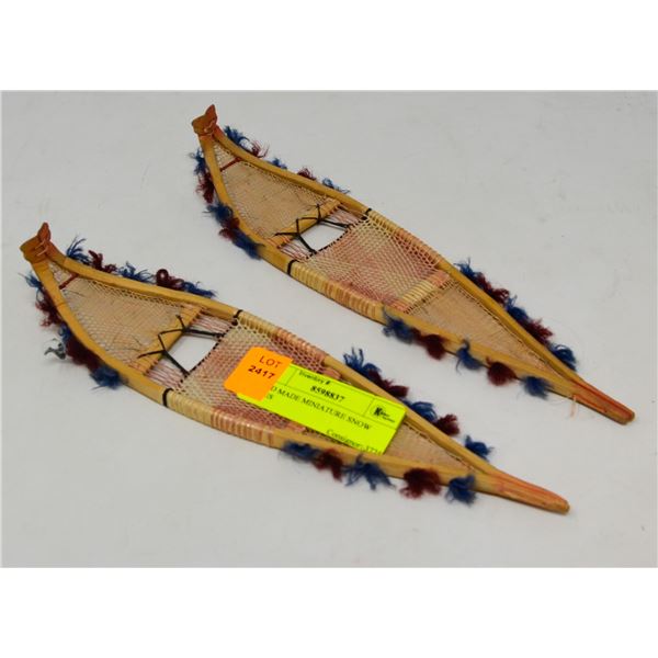 HAND MADE MINIATURE SNOW SHOES