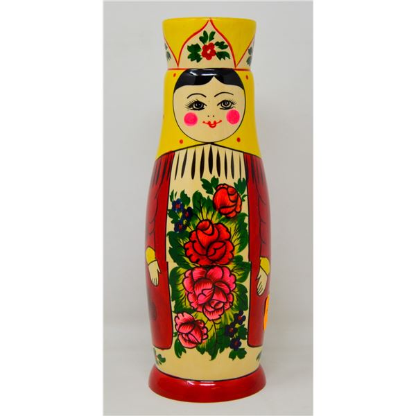 HAND MADE RUSSIAN WOODEN DOLL FEMALE