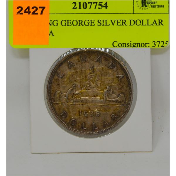 1936 KING GEORGE SILVER DOLLAR CANADA