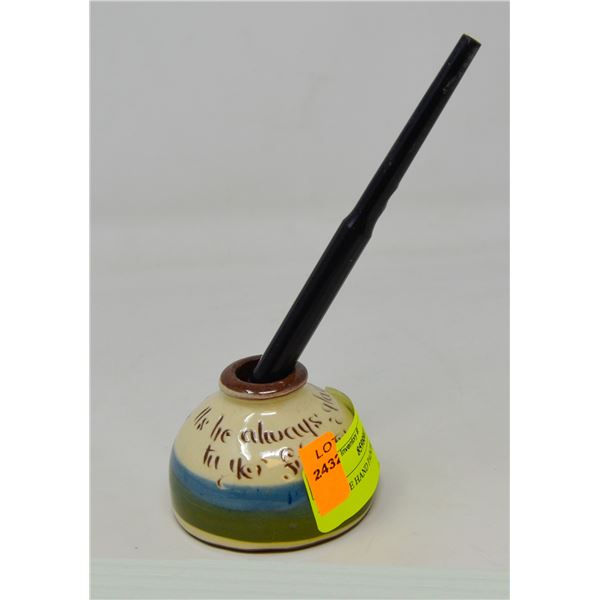 ANTIQUE HAND PAINTED INK WELL