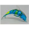 Image 1 : ART GLASS DOLPHIN BLUE GREEN