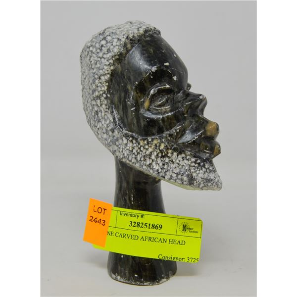 STONE CARVED AFRICAN HEAD