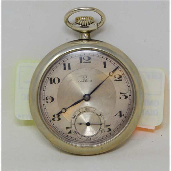 OMEGA 15J POCKET WATCH ARABIC DIAL