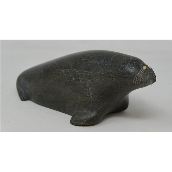 INUIT SOAPSTONE SEAL STATUE