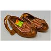 Image 1 : ANTIQUE LEATHER TIBETAN CHILDREN'S SHOES