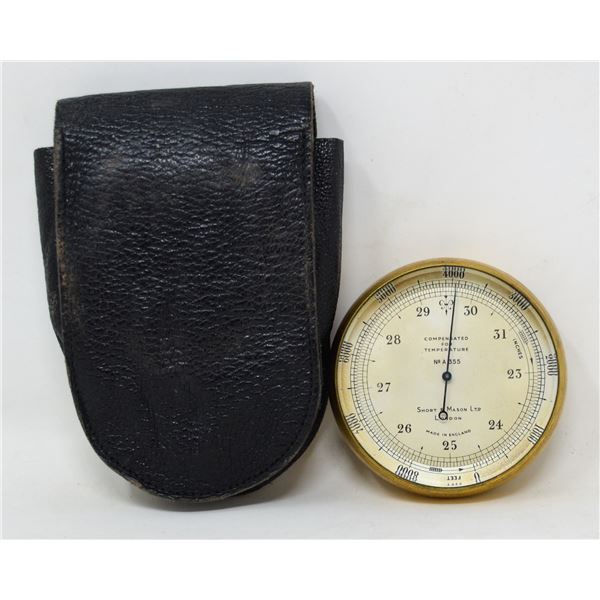 1800S UK PRESSURE GUAGE W LEATHER CASE