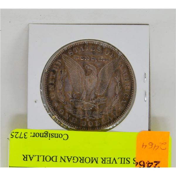 1890 US SILVER MORGAN DOLLAR COIN