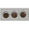 Image 1 : LOT OF 3 ANTIQUE LARGE CANADIAN PENNIES