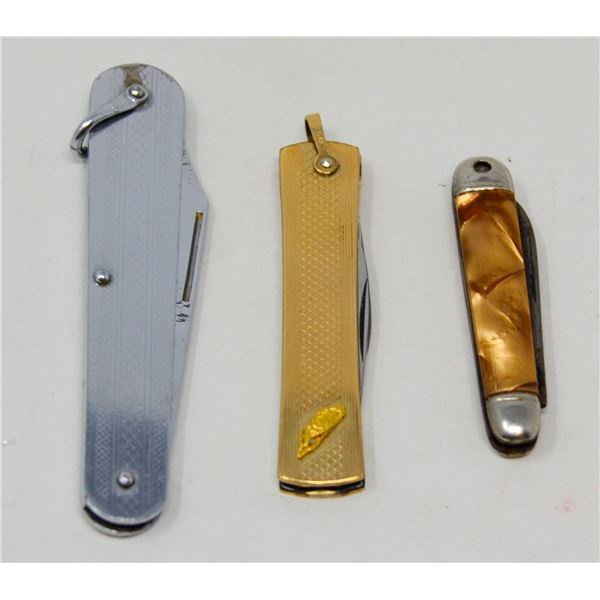LOT OF 3 OLD POCKET KNIVES