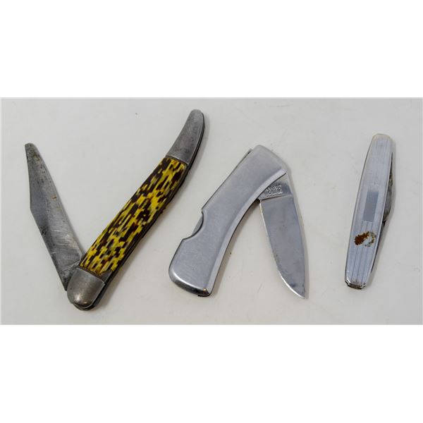 LOT OF THREE OLD POCKET KNIVES