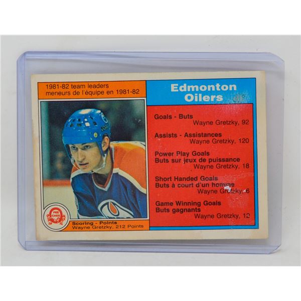 1982 WAYNE GRETZKY HOCKEY CARD