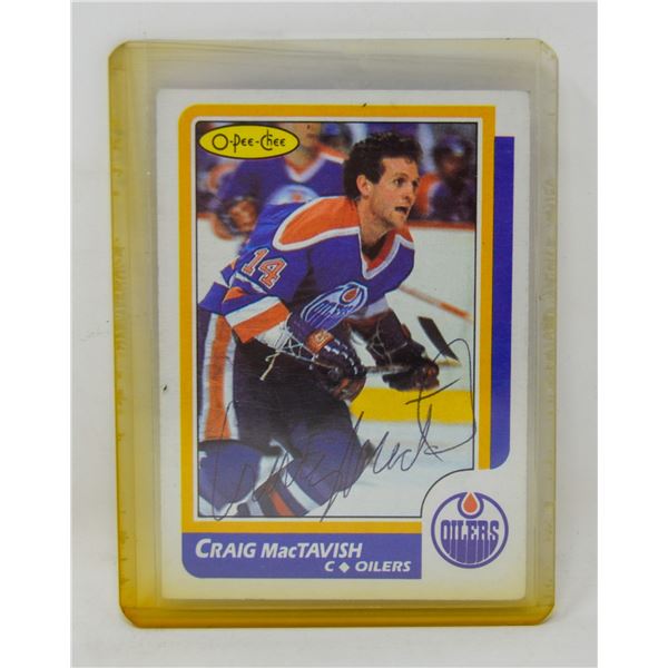 1986 AUTOGRAPHED CRAIG MACTAVISH CARD