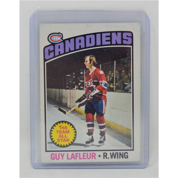 1976 GUY LAFLEUR HOCKEY CARD