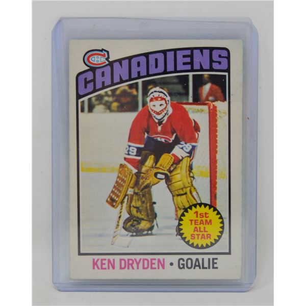 1976 KEN DRYDEN HOCKEY CARD