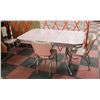 Image 1 : 1950S FORMICA PINK KITCHEN TABLE W 3 CHAIRS