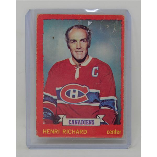 1973 HENRI RICHARD HOCKEY CARD