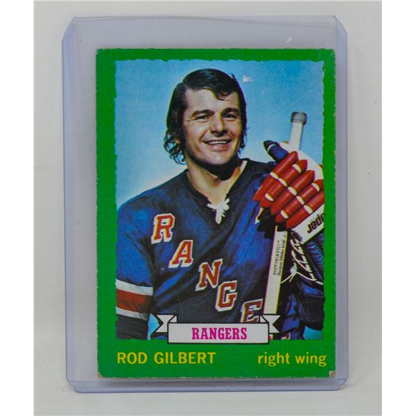 1973 ROD GILBERT HOCKEY CARD
