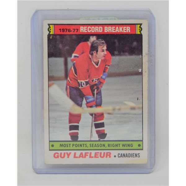 1977 GUY LAFLEUR HOCKEY CARD