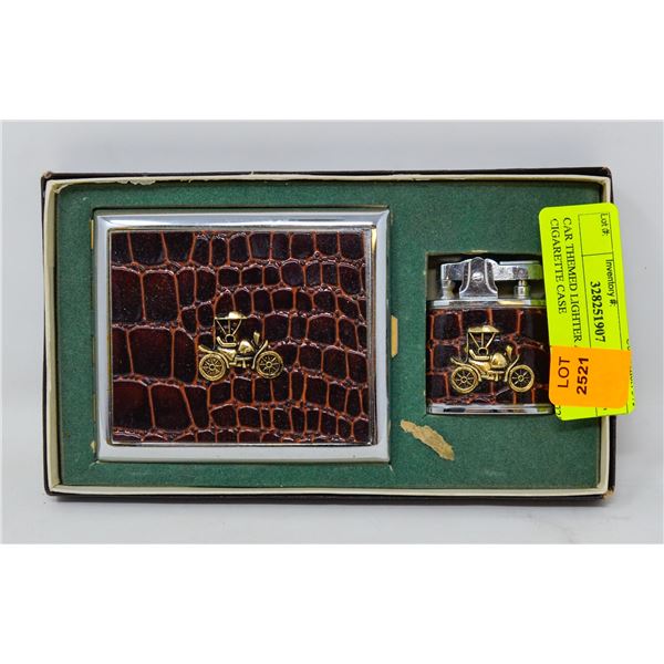 CAR THEMED LIGHTER AND CIGARETTE CASE