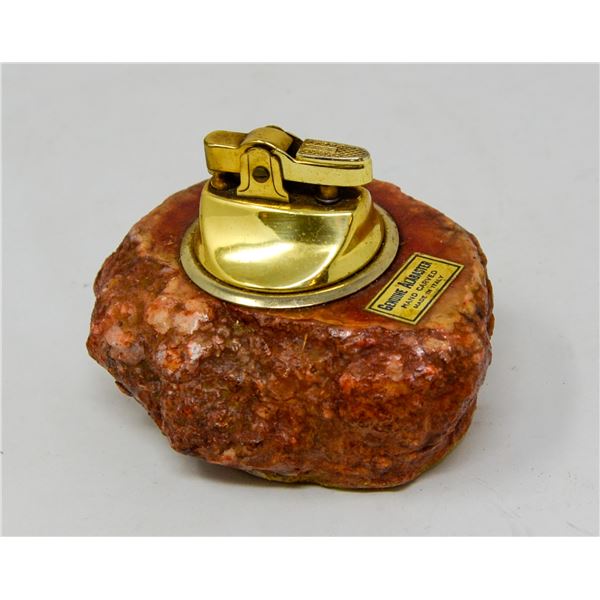 ITALIAN CARVED ALABASTER WITH LIGHTER