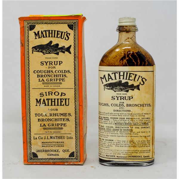 ANTIQUE MEDICINE BOTTLE WITH BOX