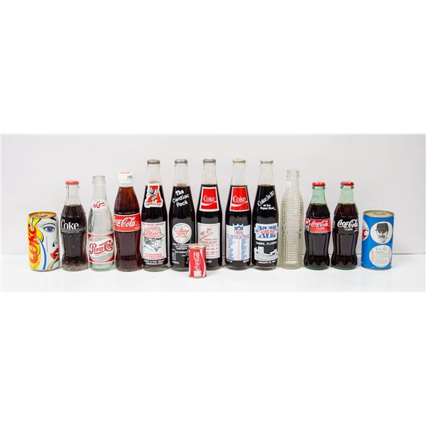 LARGE LOT OF COLLECTIBLE SODA BOTTLES RARE