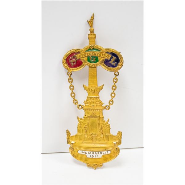 1911 INDIANAPOLIS EXPOSITION PIN LARGE