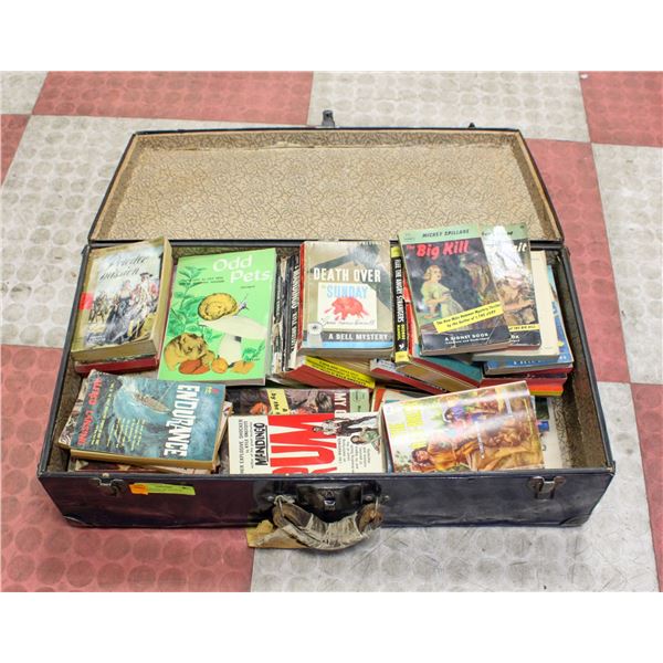 SUITCASE FULL OF OLD PULP FICTION NOVELS