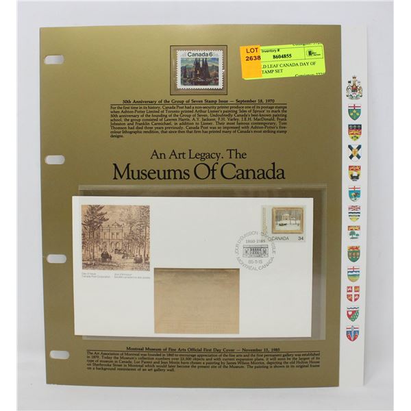 24K GOLD LEAF CANADA DAY OF ISSUE STAMP SET